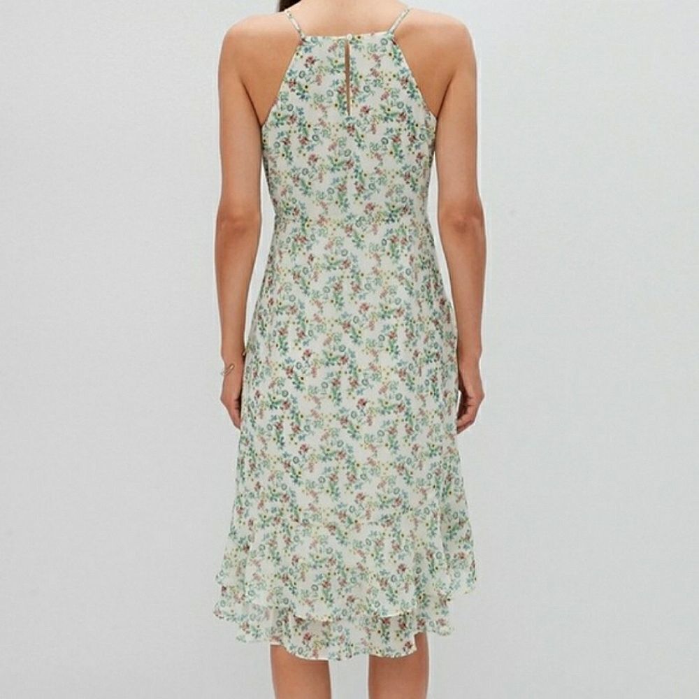 Banana Republic Floral Ruffle High-Low Halter Dress - Picture 2 of 9